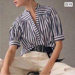 Anthropologie Darcey Popover Swing Top